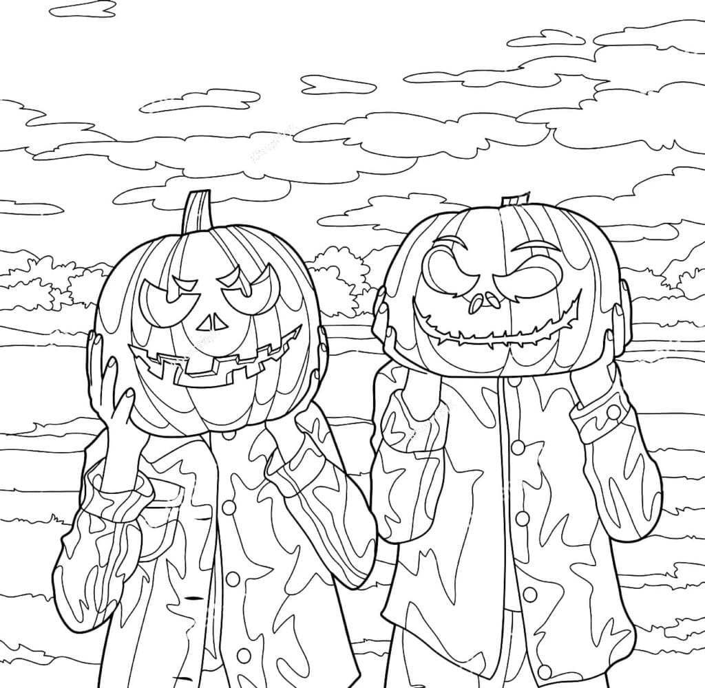 Scary coloring pages