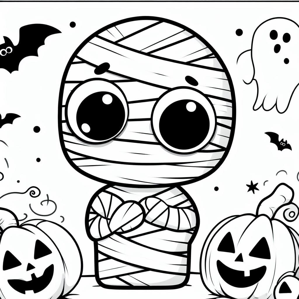 Mummy coloring pages