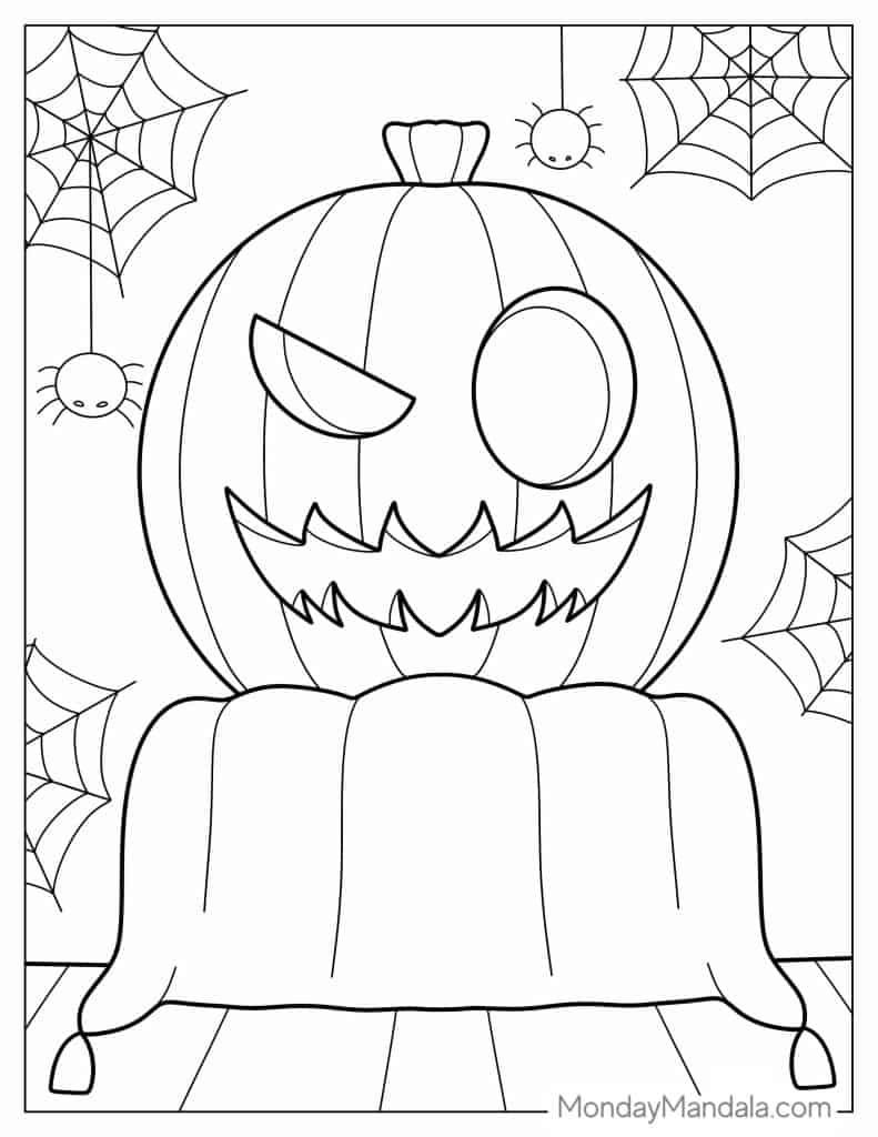 Pumpkin coloring pages free pdf printables
