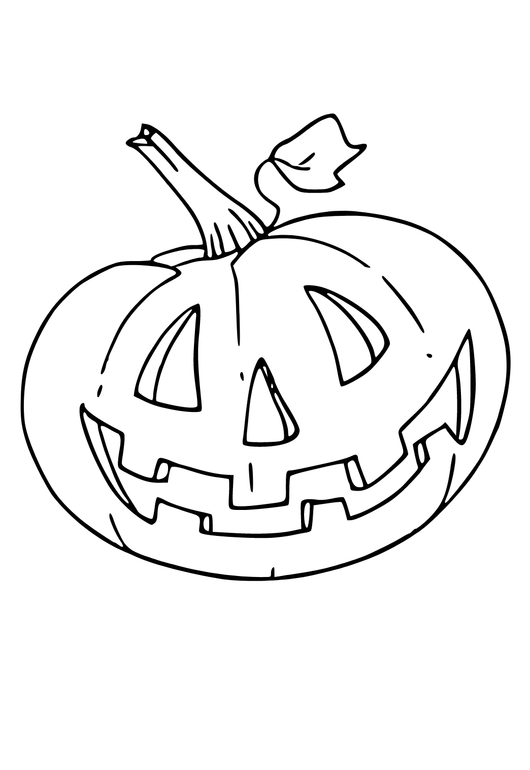Free printable pumpkin head coloring page for adults and kids