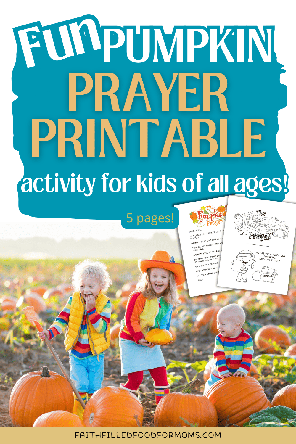 Fun pumpkin prayer printable activity for kids free â faith filled food for moms