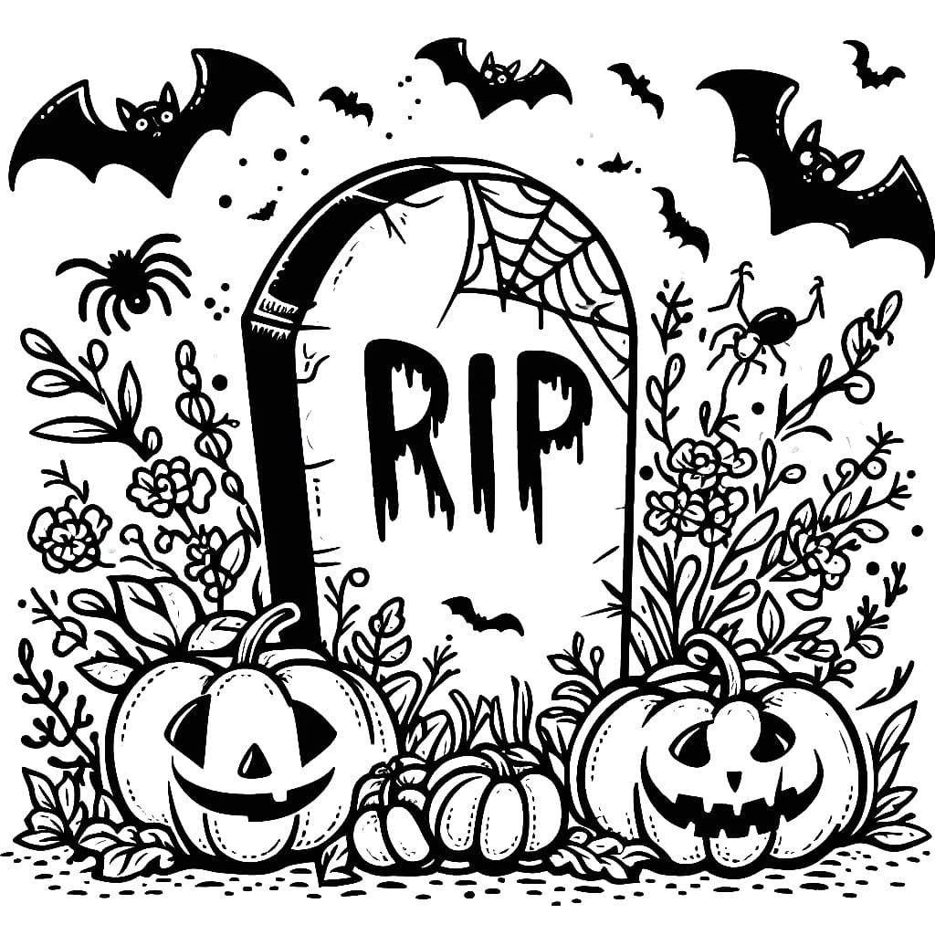 Tombstone coloring pages