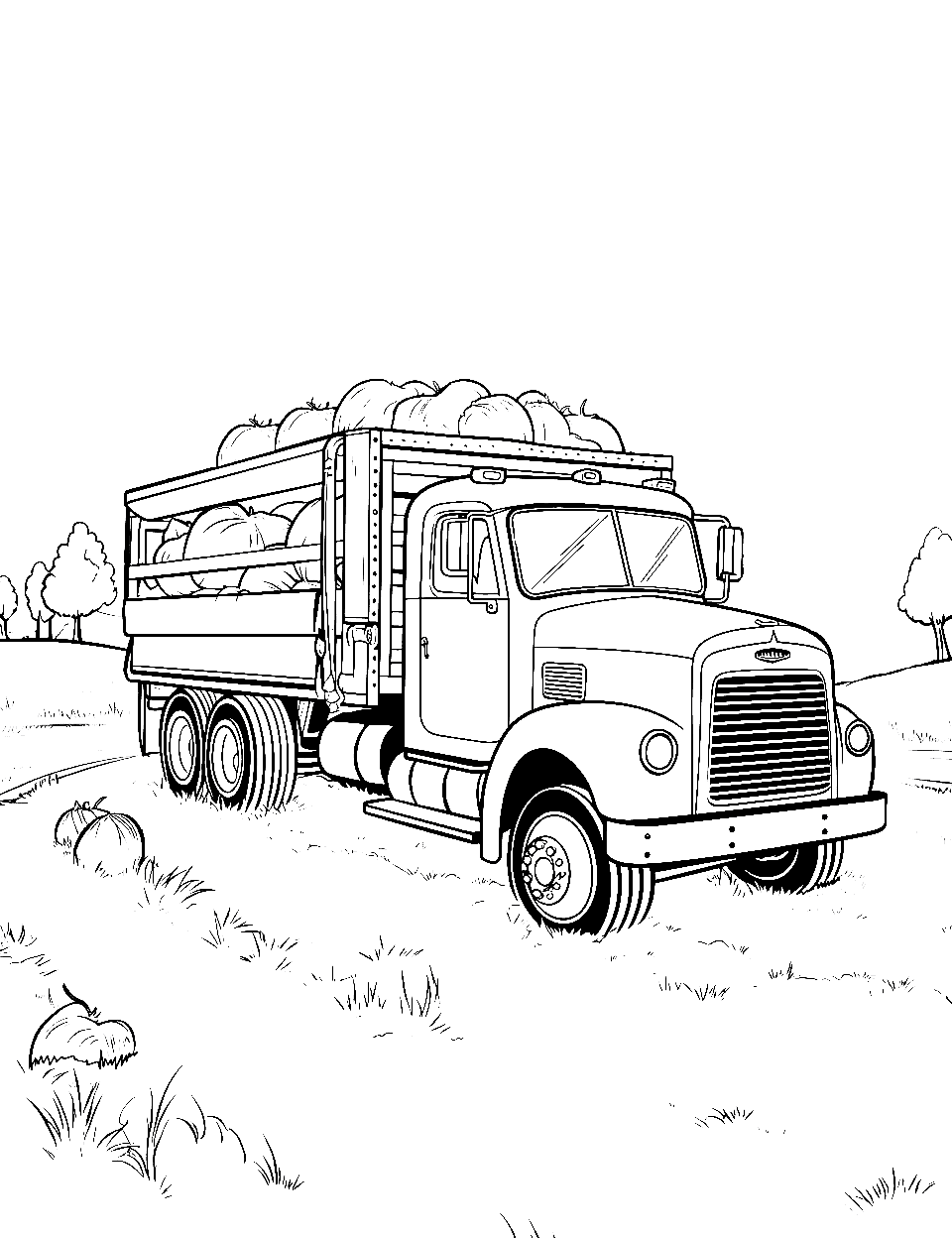 Truck coloring pages free printable sheets