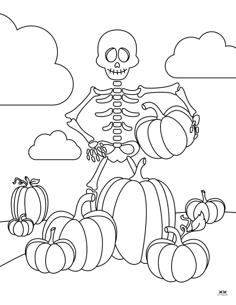 Skeleton coloring pages