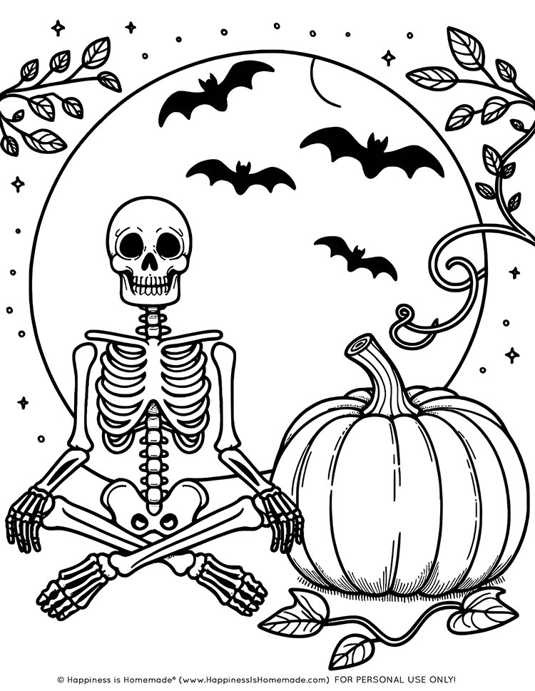 Free halloween coloring pages for adults kids