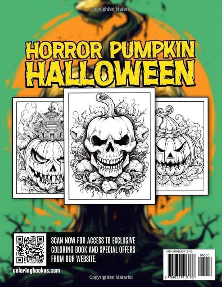 Horror pumpkin halloween coloring book unleash your artistic talents in the horror pumpkin halloween coloring book with charming coloring pages dark and mysterious atmosphere of halloween mildred d toland