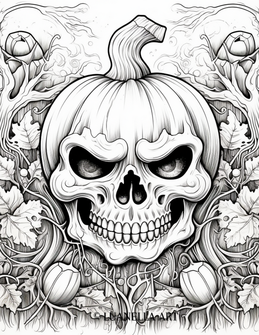 Super scary pumpkin carving instant download pdf letter size â luanella art