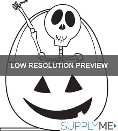 Printable halloween skeleton coloring page for kids â