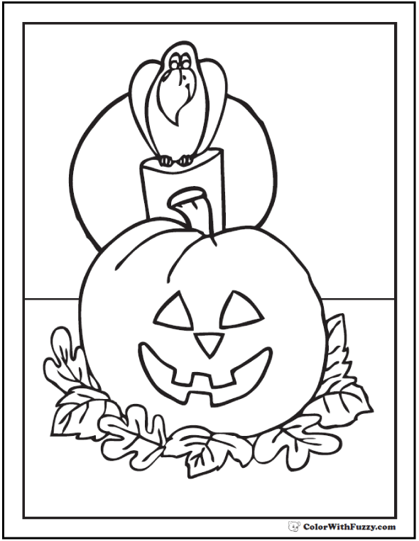 Halloween printable coloring pages jack olanterns spiders bats