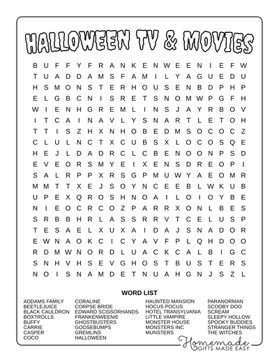 Best free printable halloween word search puzzles for kids