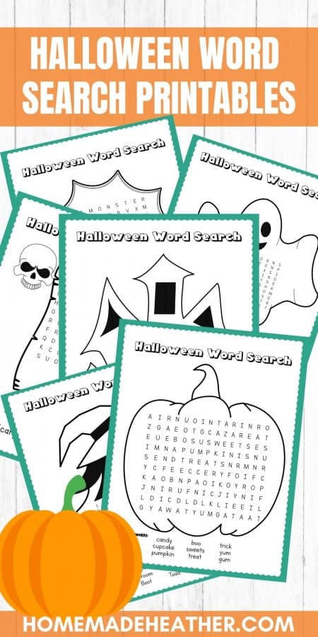Free halloween word search printables homemade heather