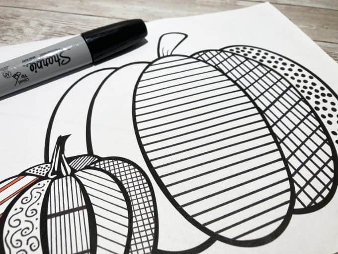 Zentangle pumpkins free printable