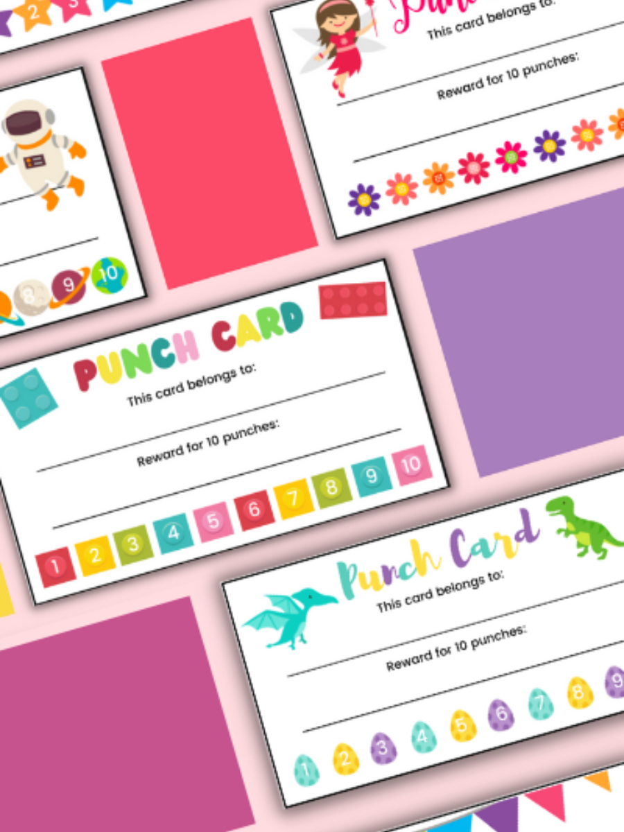 Free printable reward punch cards ways to use them