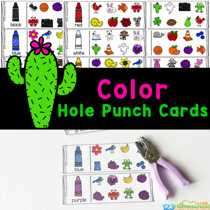 Free printable colour recognition activities