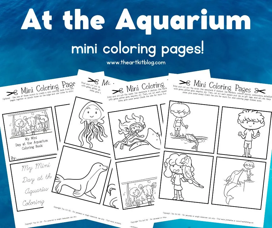 Mini aquarium coloring page â free printable â the art kit