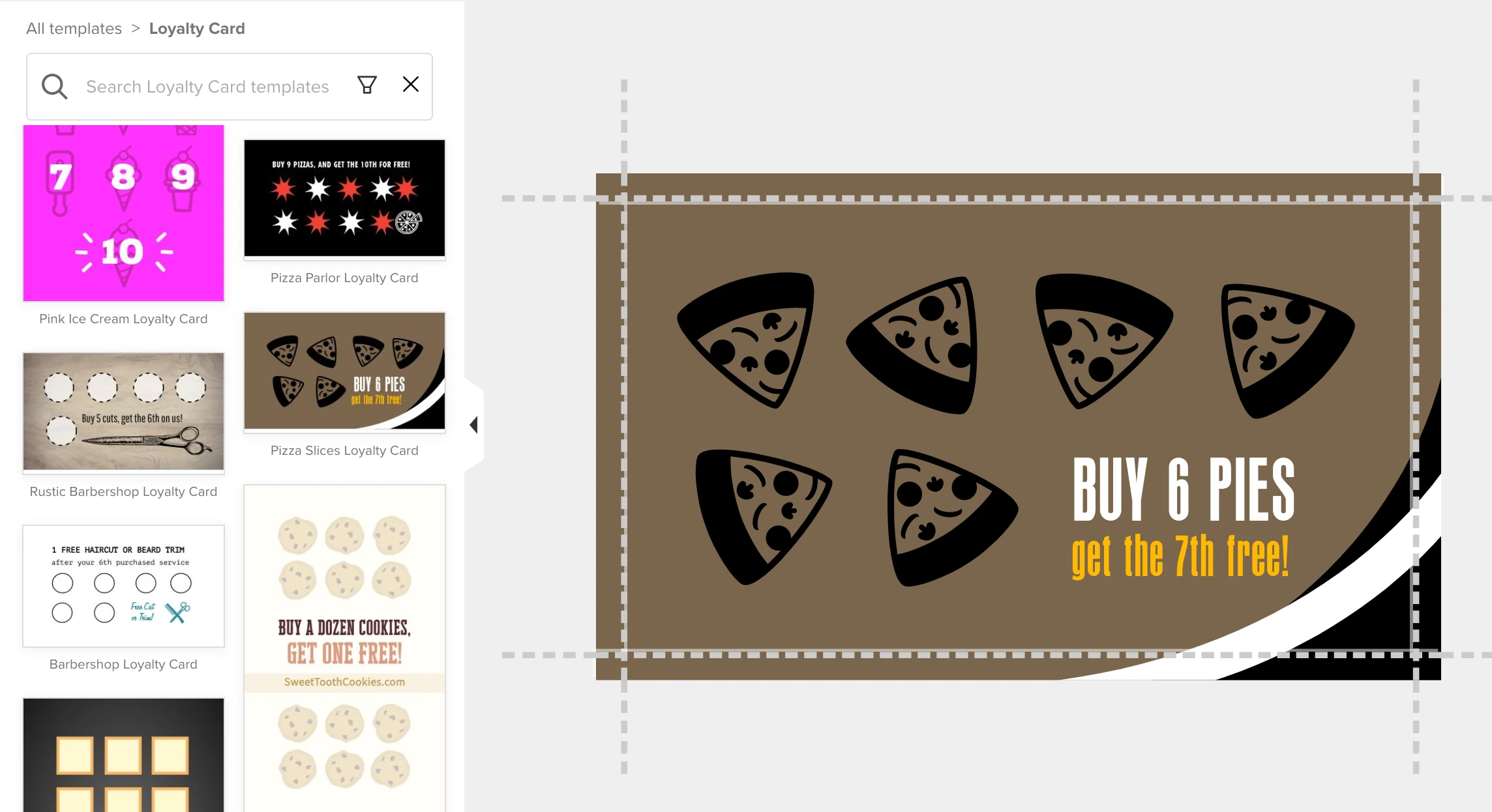 Loyalty card maker custom punch cards