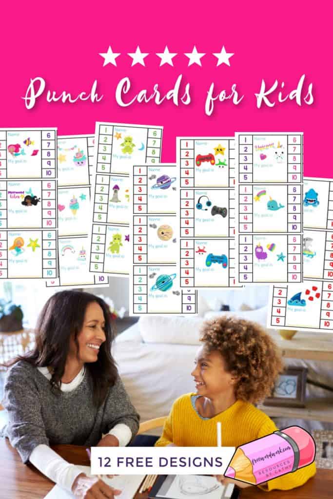 Printable punch cards for kids