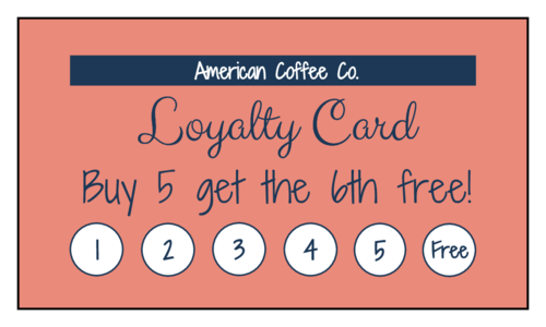 Simple loyalty card template