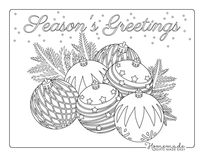 Printable christmas ornaments coloring pages blank templates