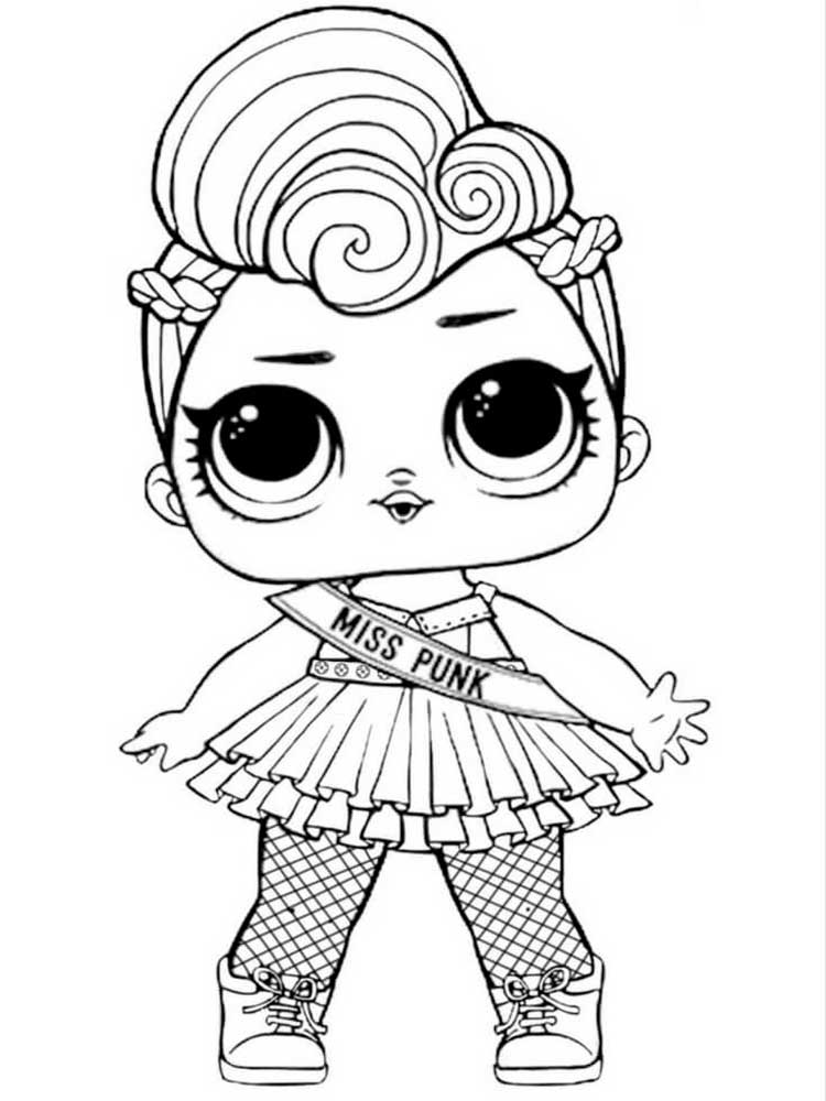 Lol heroine being miss punk coloring page