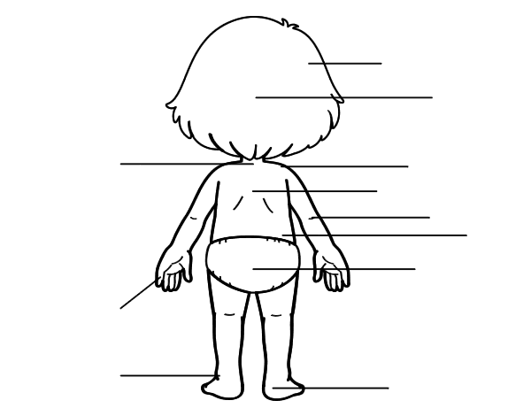 Body back coloring page