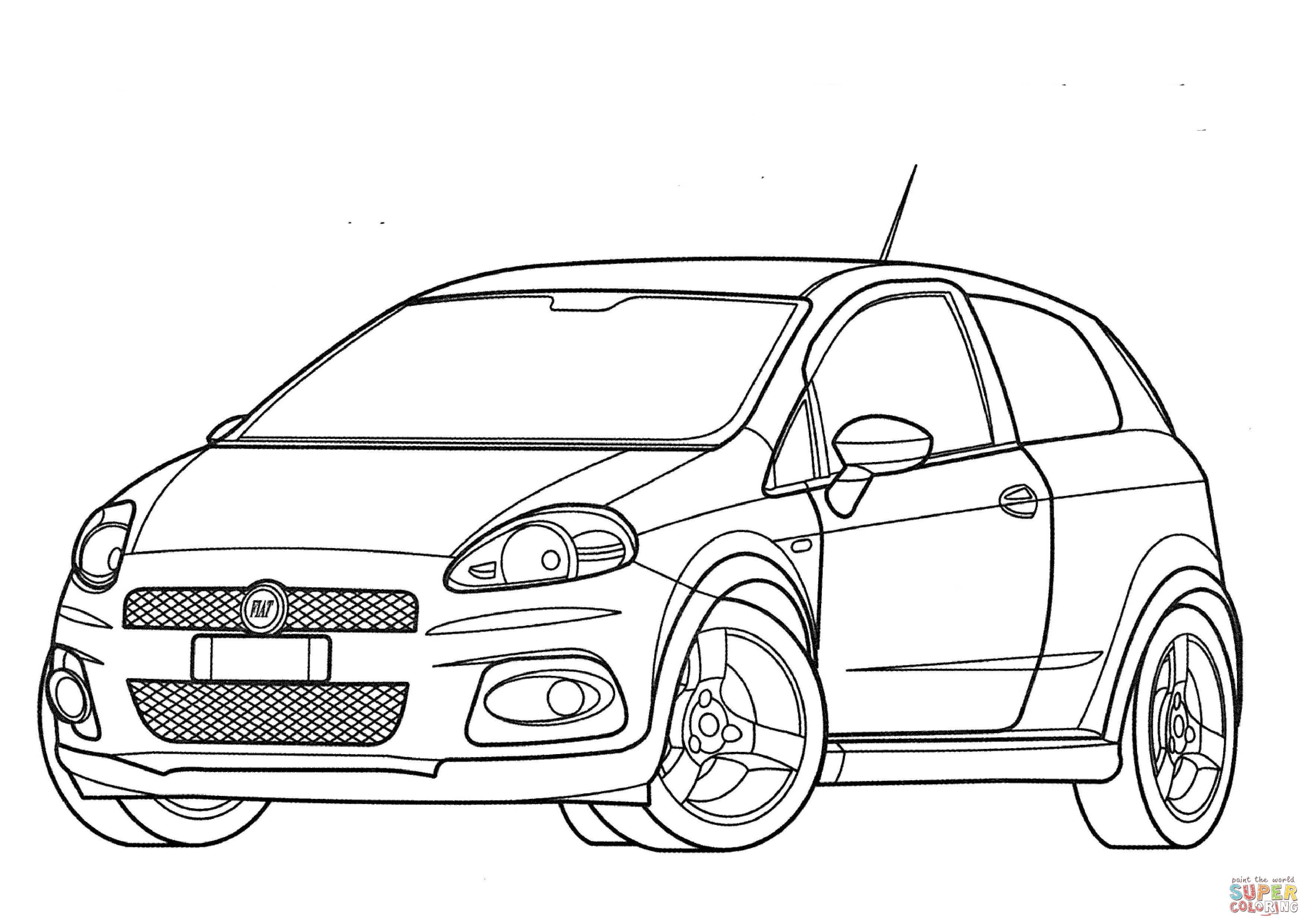 Fiat grande punto abarth coloring page free printable coloring pages coloring pages free printable coloring pages coloring pages for kids