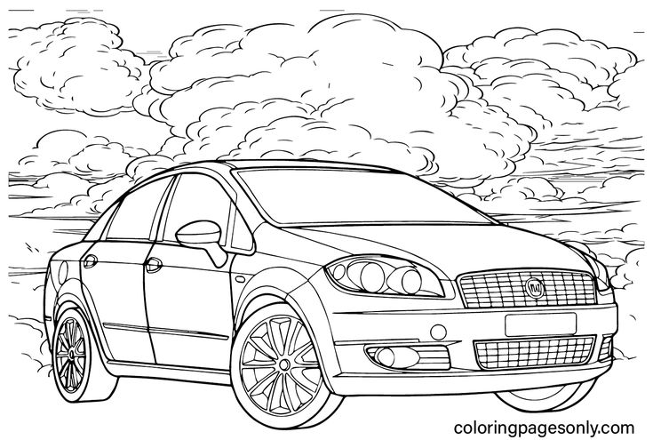 Fiat coloring pages