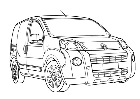 Fiat fiorino coloring page free printable coloring pages