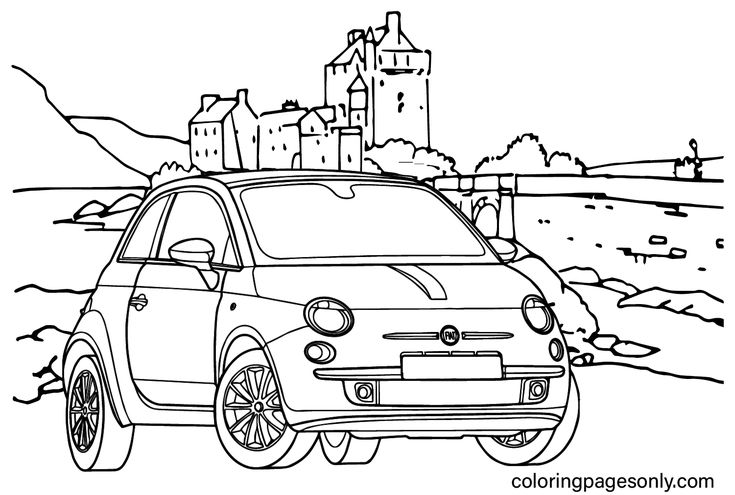 Fiat coloring pages