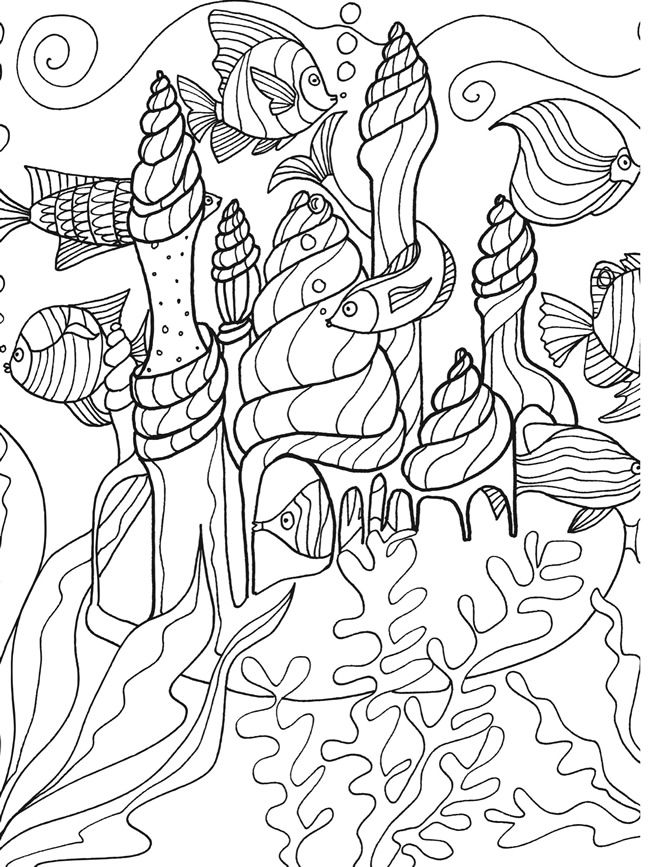 Explore stunning beach coloring pages