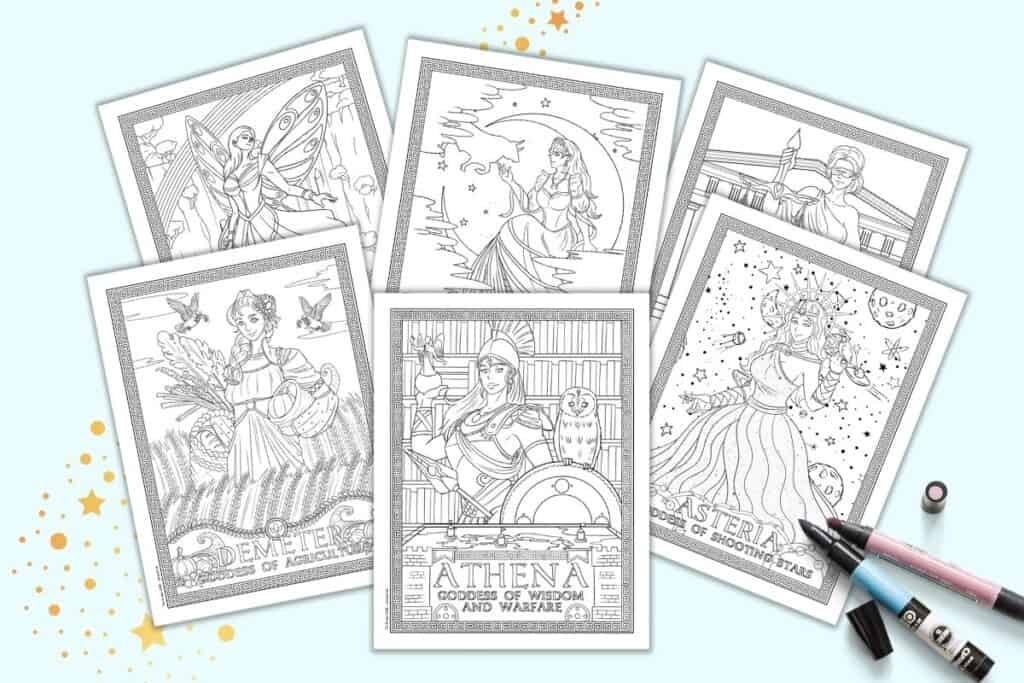 Free printable greek goddess coloring pages