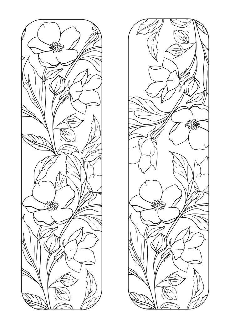 Best free printable bookmarks with flowers with color pdf for free at printablee coloring book art flower drawing coloring bookmarks