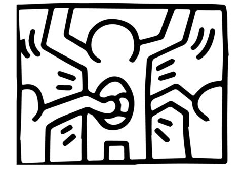 Pop shop by keith haring coloring page free printable coloring pages haring art keith haring art keith haring