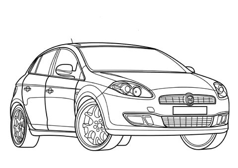 Fiat bravo coloring page free printable coloring pages