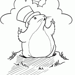 Groundhog coloring pages printable for free download