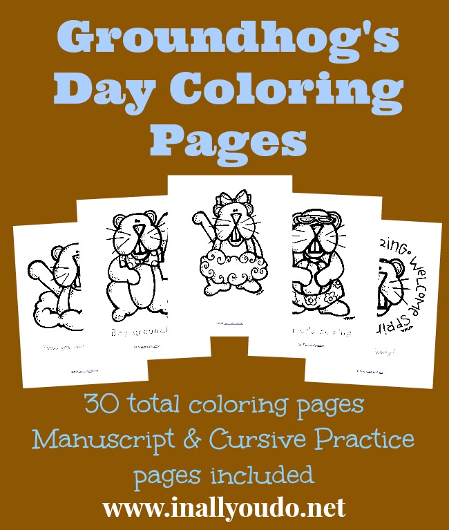 Groundhog day coloring pages â in all you do