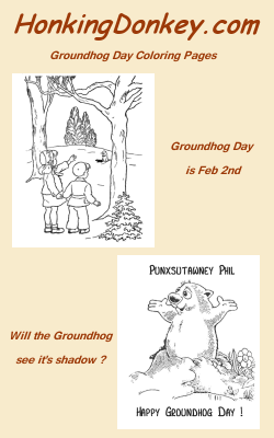 Groundhog day coloring pages