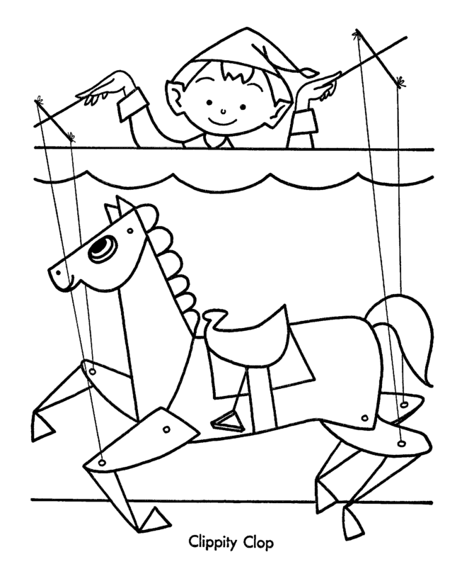 Puppet coloring pages