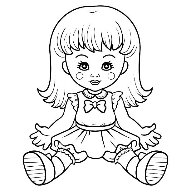 Puppet colouring page stock photos pictures royalty