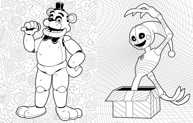 Book news preview pages for the coloring book found on edelweiss rfivenightsatfreddys