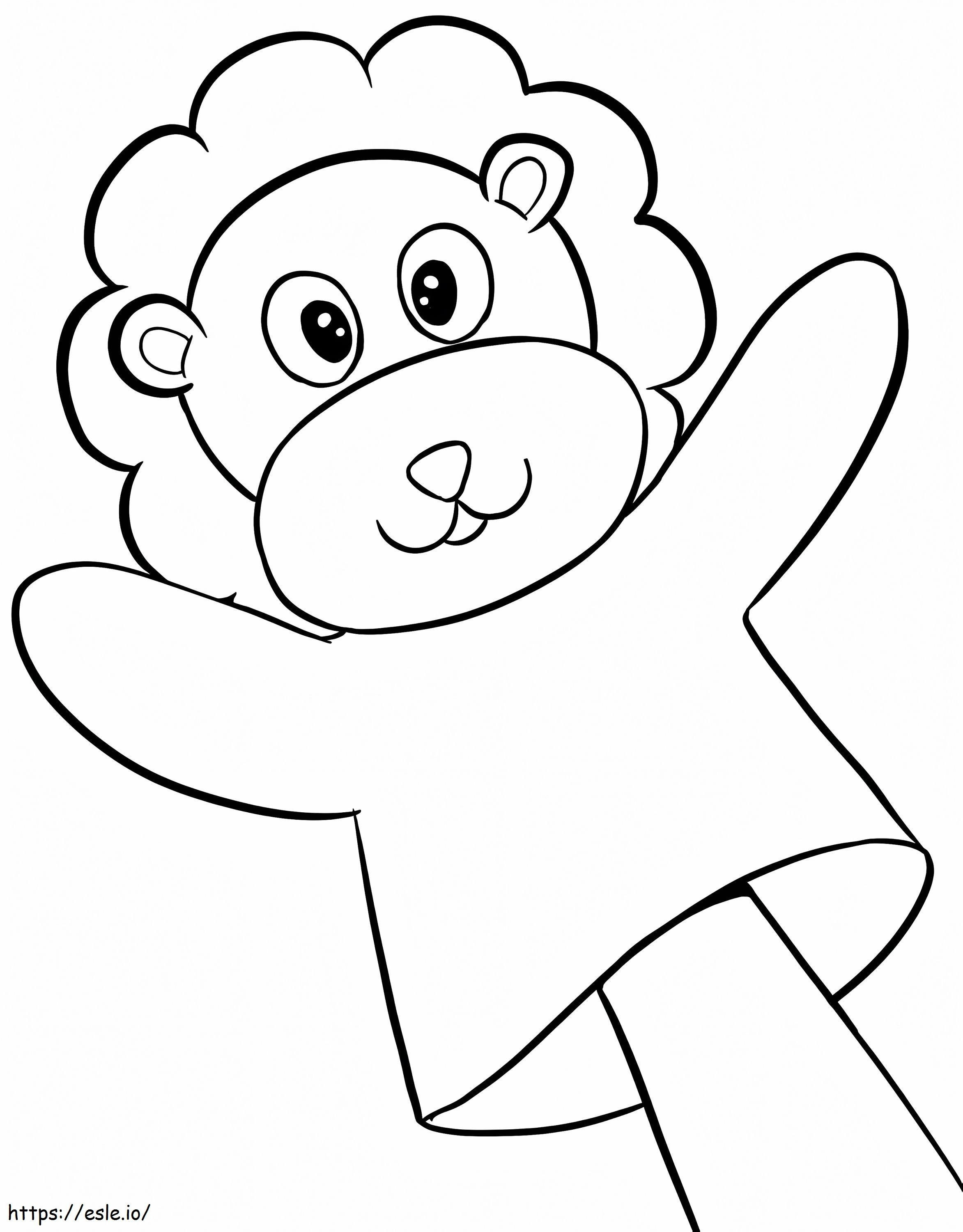 Ln hand puppet coloring page