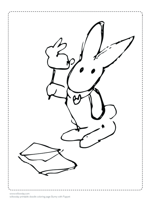 Bunny and chick coloring pages â