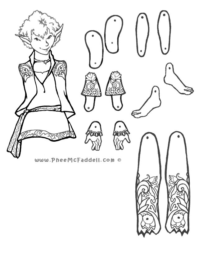 Puck puppet coloring page paper dolls vintage paper dolls coloring pages