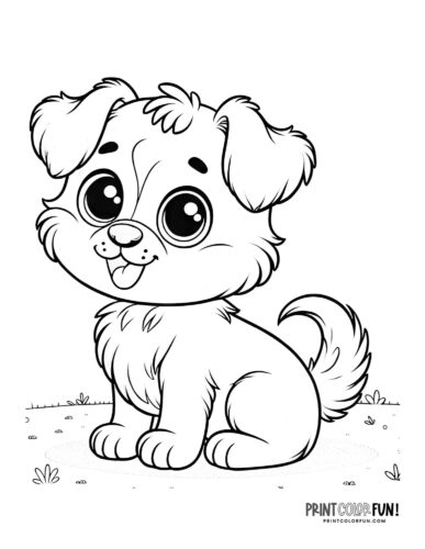 Cute puppy coloring pages free color clipart at