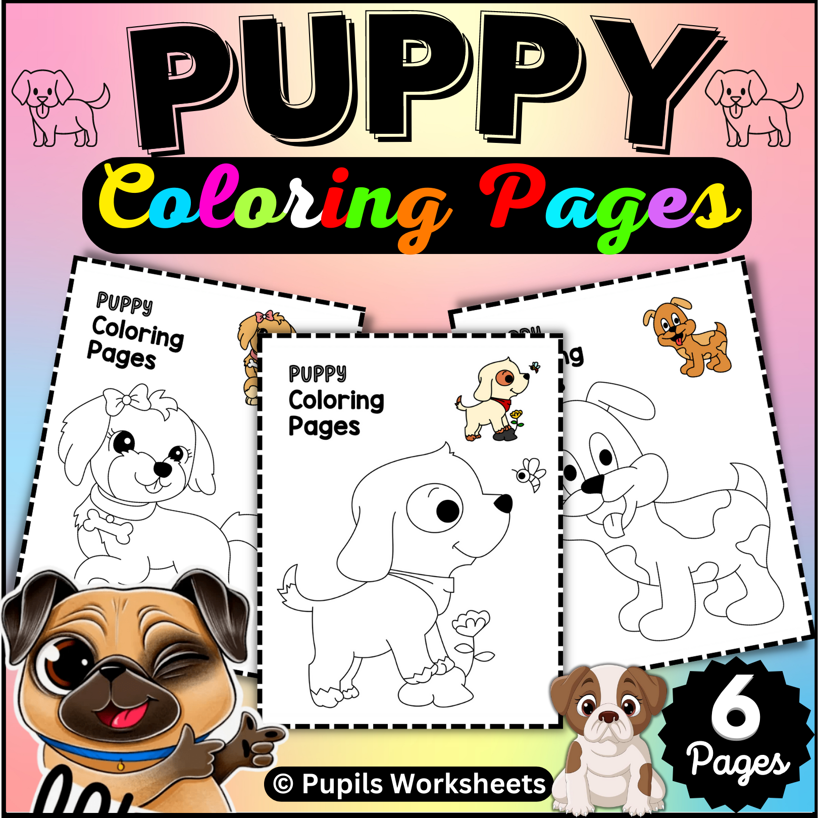 Puppy coloring pages