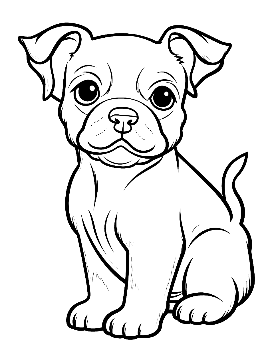 Puppy coloring pages free printable sheets