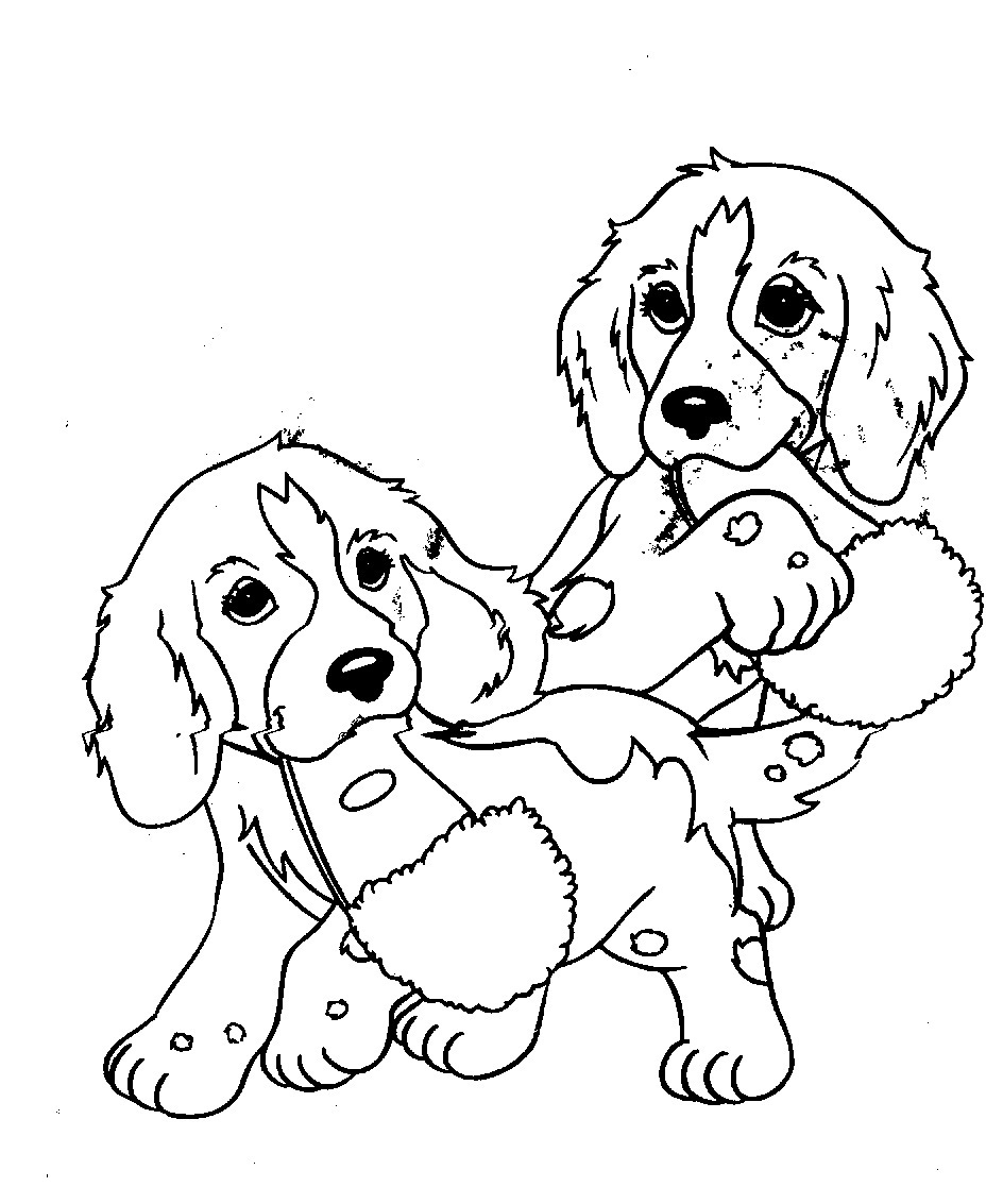 Free printable puppies coloring pages for kids