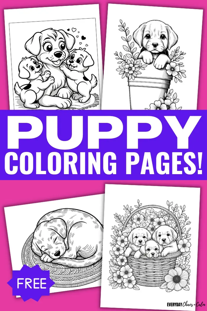 Free puppy coloring pages for kids