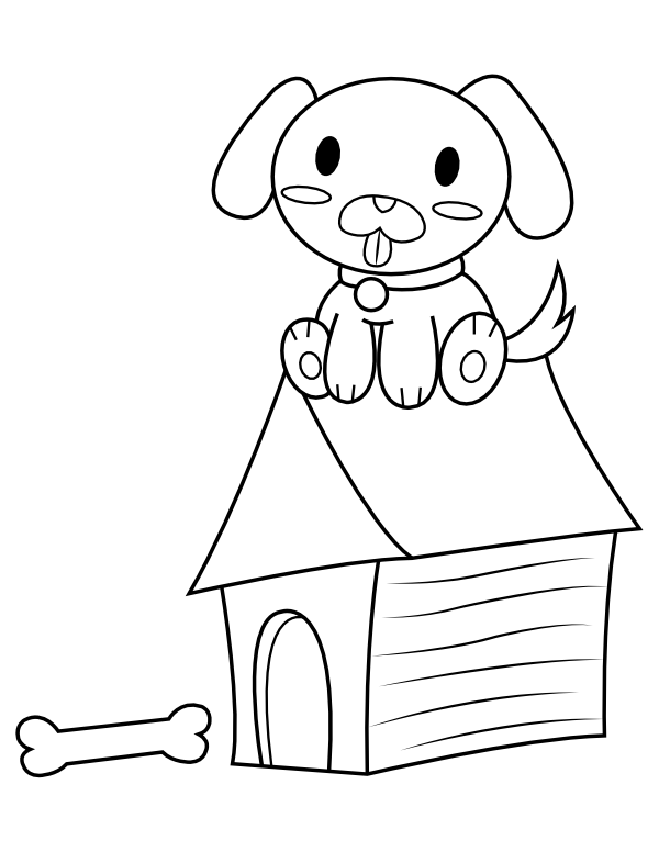 Printable puppy coloring page