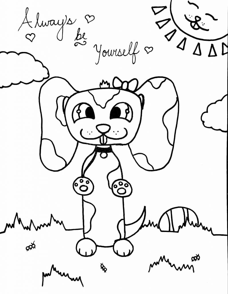 Puppy coloring pages raising smart girls